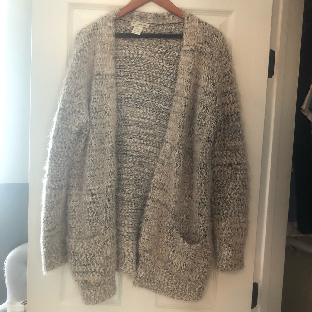 Soft Fuzzy Cardigan Sweater